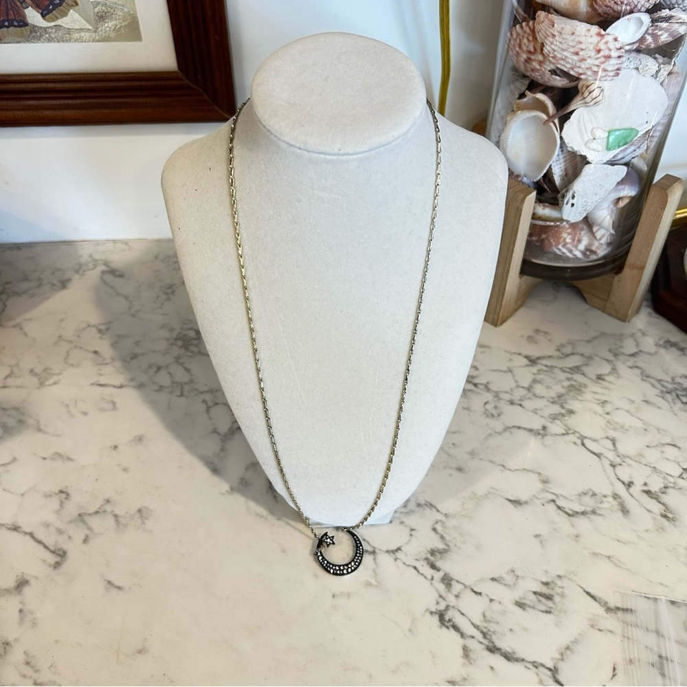 Stella & Dot Moon & Star Rhinestone Necklace